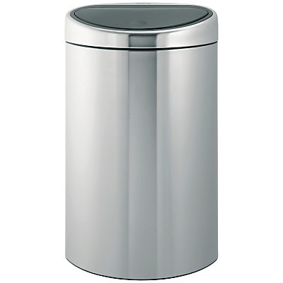 Brabantia Touch Bin, Fingerprint Proof Matt Steel, 40L Matt Steel